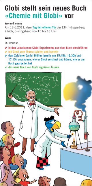 Globi stellt sein neues Buch Â«Chemie mit GlobiÂ» vor - Globi Verlag