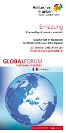 GLOBALFORUM Einladung - WIH-Wirtschaftsinitiative Hohenlohe