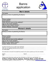 Banns of Marriage application form (pdf)