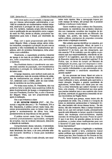 DIARIO DA CAMARA DOS DEPUTADOS - CÃ¢mara dos Deputados