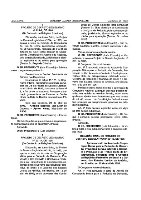 DIARIO DA CAMARA DOS DEPUTADOS - CÃ¢mara dos Deputados