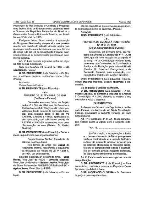 DIARIO DA CAMARA DOS DEPUTADOS - CÃ¢mara dos Deputados