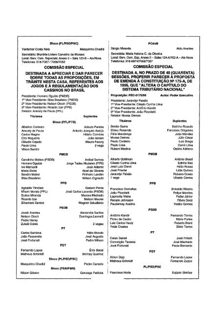 DIARIO DA CAMARA DOS DEPUTADOS - CÃ¢mara dos Deputados