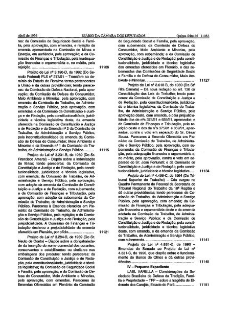 DIARIO DA CAMARA DOS DEPUTADOS - CÃ¢mara dos Deputados