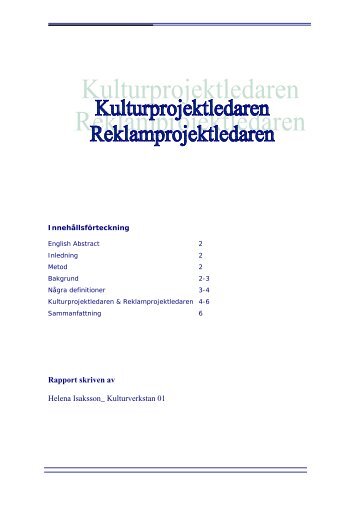 Rapport- LIA II- PDF - Kulturverkstan