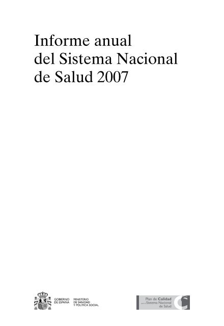 Informe anual del Sistema Nacional de Salud 2007 - Ministerio de ...