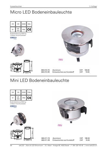 Micro LED Bodeneinbauleuchte Mini LED ... - selLED