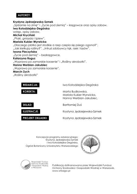 KsiÄÅ¼eczka do pobrania w .pdf - OgrÃ³d Botaniczny