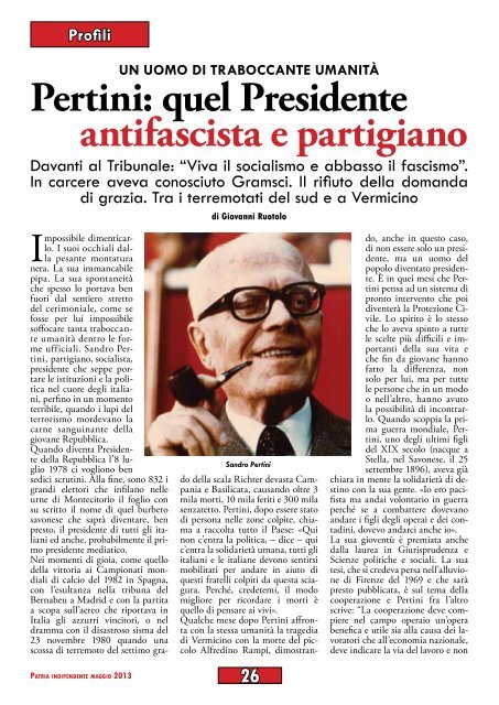 Pertini: quel Presidente antifascista e partigiano di Giovanni ... - Anpi