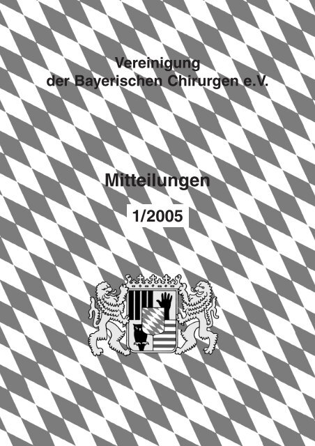 Mitteilungen I/2005 downloaden - Vereinigung der Bayerischen ...