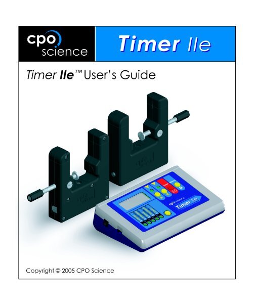 Timer II Instruction Manual - CPO Science