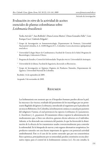 EvaluaciÃ³n in vitro de la actividad de aceites esenciales de plantas ...