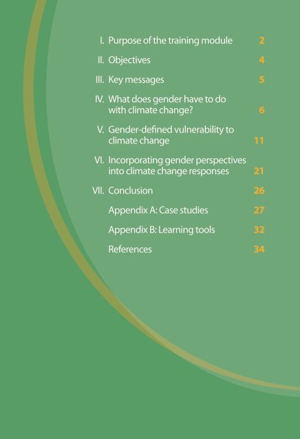 Overview of linkages between gender and climate change