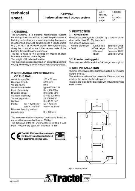 technical sheet