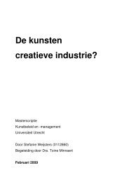 De kunsten creatieve industrie? - GOC