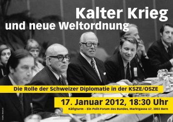 Flyer Event KÃ¤figturm - Diplomatische Dokumente der Schweiz