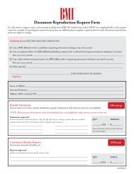 BMI Document Reproduction Request Form - BMI.com