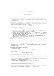 TOPOLOGY PROBLEMS (1) State the Arzela-Ascoli ... - Neil Strickland