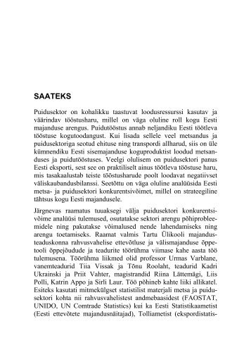 SAATEKS - Tartu Ãlikooli Majandusteaduskond