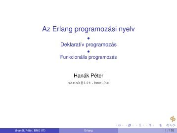 Erlang-elÅadÃ¡sok - DeklaratÃ­v programozÃ¡s