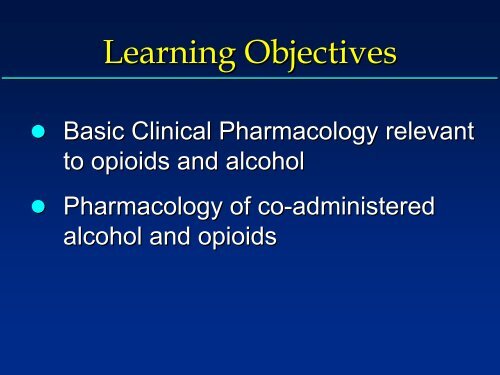 Pharmacology and Pharmacokinetics of Alcohol and Opioids ...