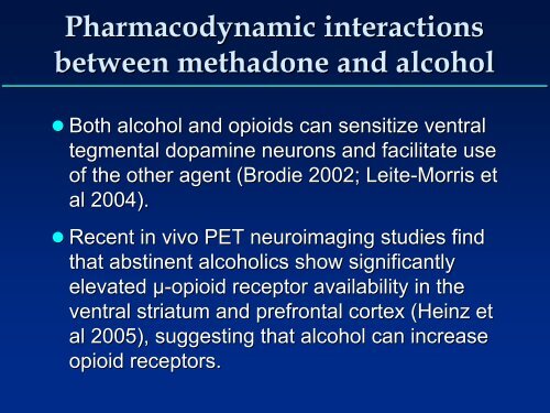 Pharmacology and Pharmacokinetics of Alcohol and Opioids ...