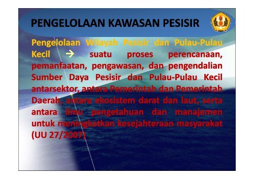 dasar-dasar pengelolaan pesisir - Blogs Unpad - Universitas ...