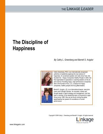 The Discipline of Happiness - Linkage, Inc.