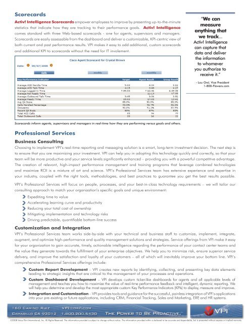 VPI Introduces Robust, Cost Effective Real-time Reporting for Cisco ...