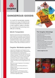 DANGEROUS GOODS - Cargolux