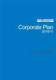 Corporate Plan 2010/11 - Royal Berkshire Fire and Rescue Service