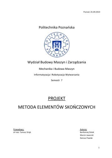 projekt metoda elementów skończonych - tomasz strek home page