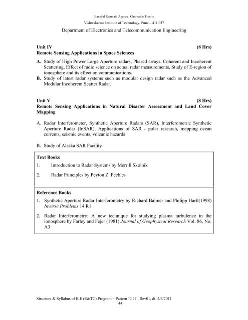 Electronics and Telecommunication Engineering - Vishwakarma ...