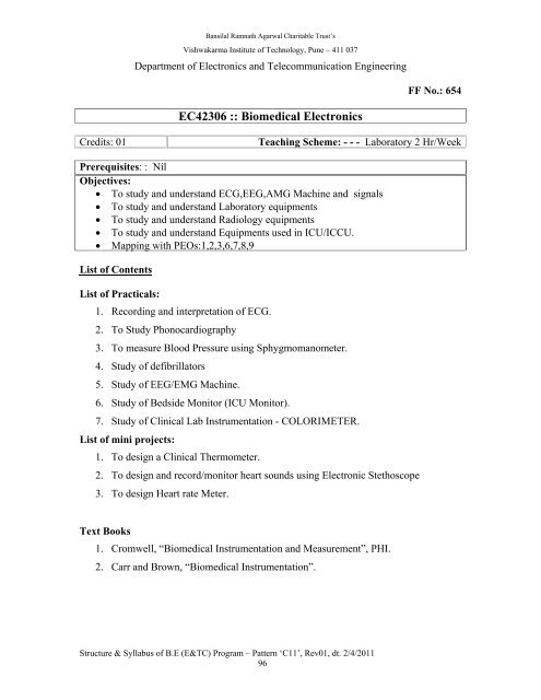 Electronics and Telecommunication Engineering - Vishwakarma ...