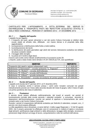 COMUNE DI SEDRIANO