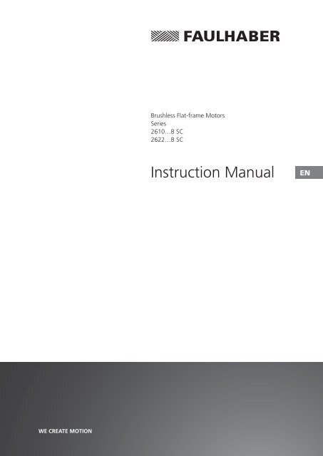 Instruction Manual - Dr. Fritz Faulhaber GmbH & Co. KG