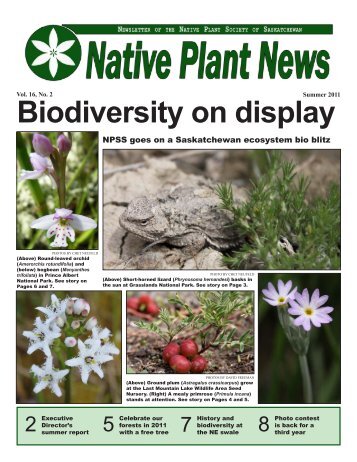 Summer 2011 - Native Plant Society of Saskatchewan