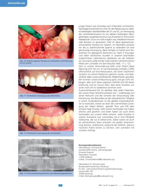 Ausgabe 7-8/2013 - ZMK-Aktuell