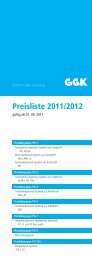 Preisliste 2011/2012 - GGK Perfect Cable Coaching