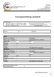 Trauungsanmeldung (-protokoll) - Christuskirche