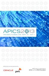The APICS 2013 program is here