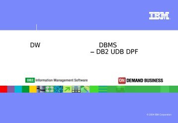 DB2 UDB DPF - IBM