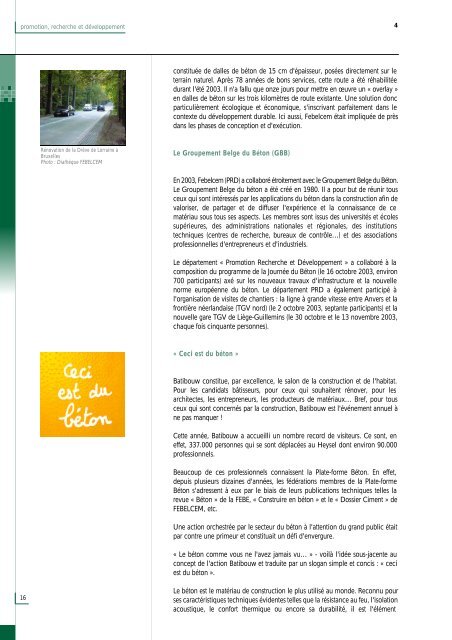 Rapport annuel de l'industrie cimentiÃ¨re belge en 2003 - Febelcem