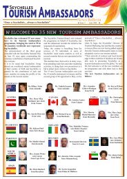 Tourism Ambassadors - Newsletter PG1 - Seychelles Tourism Board