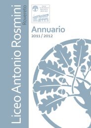 Annuario - Liceo A. Rosmini