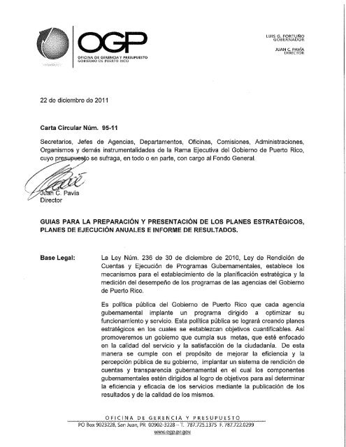 Carta Circular 95-11 - Portal Gobierno.PR - Gobierno de Puerto Rico