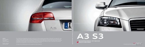Audi A3 Sportback  A3 Cabriolet Audi S3 Sportback