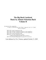 The Big Bach Lutebook Music by Johann Sebastian Bach Volume II