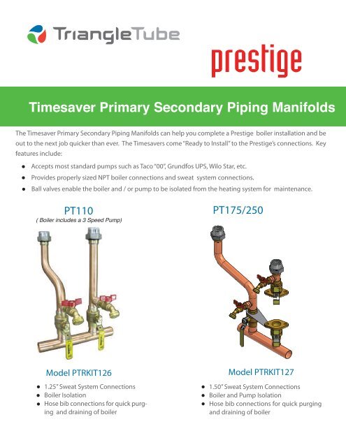Timesaver Primary Secondary Piping Manifolds ... - Triangle Tube