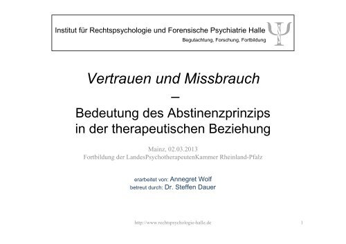 PrÃ¤sentation - Landespsychotherapeutenkammer Rheinland-Pfalz